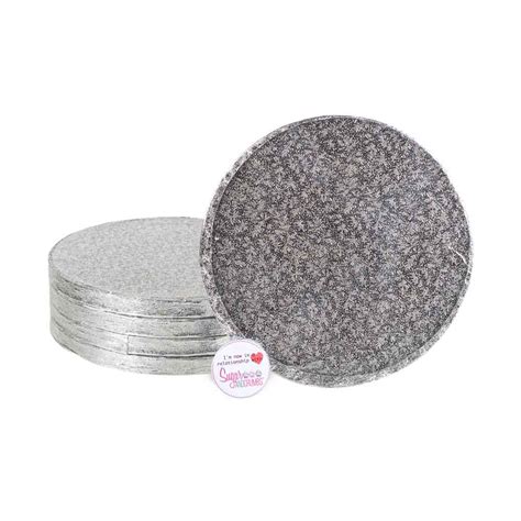 Cake Drum Round Silver 08 Inch Pack Of 5
