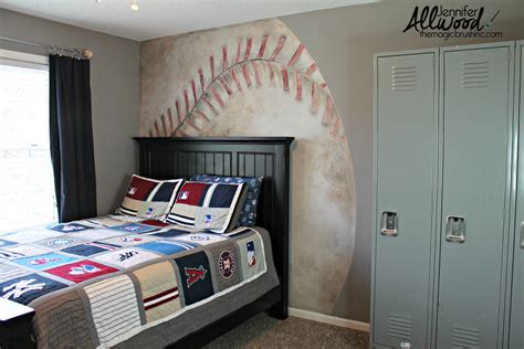 Noahs Baseball Mural Room Jennifer Allwood Home Discount Bedroom