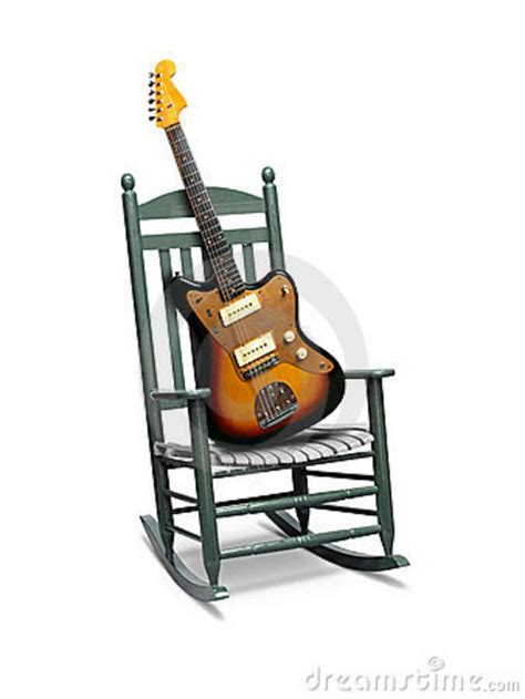 Guitar On Rocking Chair Stock Image Image Of Music Electric 11514783
