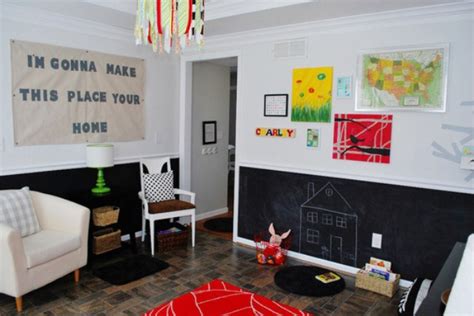 Colorful Playroom Design With Chalkboard Walls Kidsomania