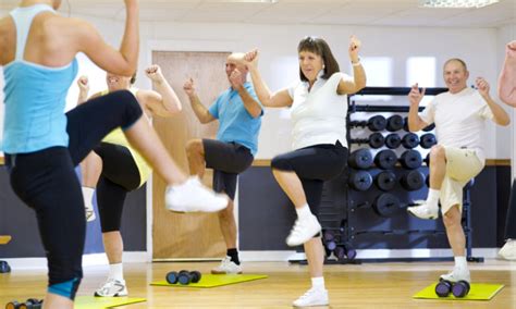 Seniors Doing Step Aerobics Your Weight Matters