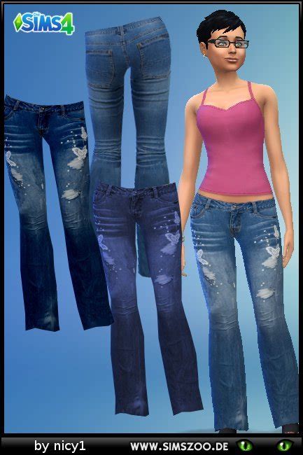 Blackys Sims 4 Zoo Torn Jeans By Nicy1 Details And Download At