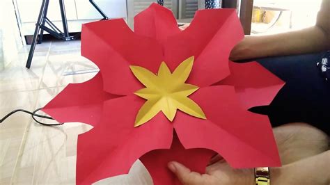 Flor De Cartolina FÁcil Para O Natal Youtube