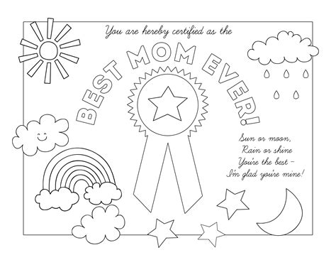 Mother’s Day Certificates | THE MORMON HOME | Mothers day coloring pages, Birthday coloring