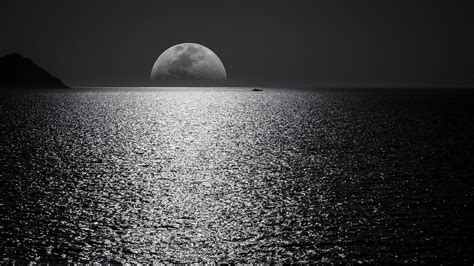 Check spelling or type a new query. White And Black Moon With Black Skies And Body Of Water 4K ...
