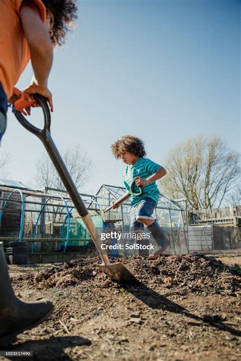 Boys Digging In The Soil High Res Stock Photo Getty Images