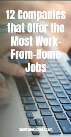 They can be a great option for those needing to earn a good wage, while doing a job they enjoy. 12 Companies that Offer the Most Work-From-Home Jobs ...