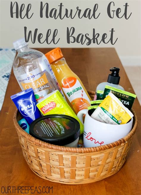 Get well soon gifts for the kids don't have to be complicated, some of these gifts are ingenious but also pretty simple! All Natural Get Well Basket - Our Three Peas