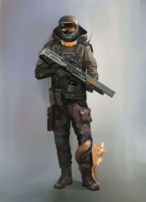 Future Soldier Soldier Sci Fi Concept Art