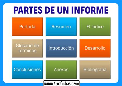 Las Partes De Un Informe Estructura De Un Informe