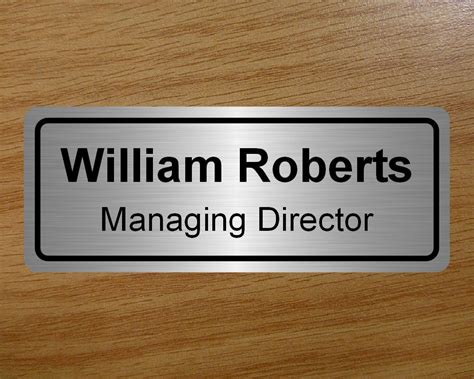 Office Door Name Plates Template