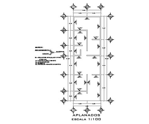 Wall Layout Of 6x19m House Plan Is Given In This 2d Autocad Drawing