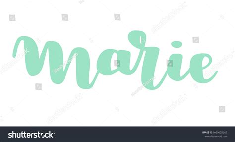 German Spelling Female Name Marie German Stock Vector Royalty Free