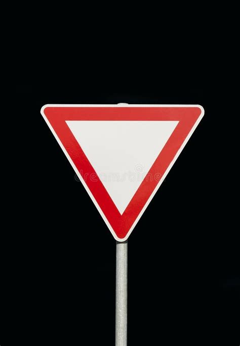 A Red And White Yield Traffic Sign Stock Image Image Of Highway