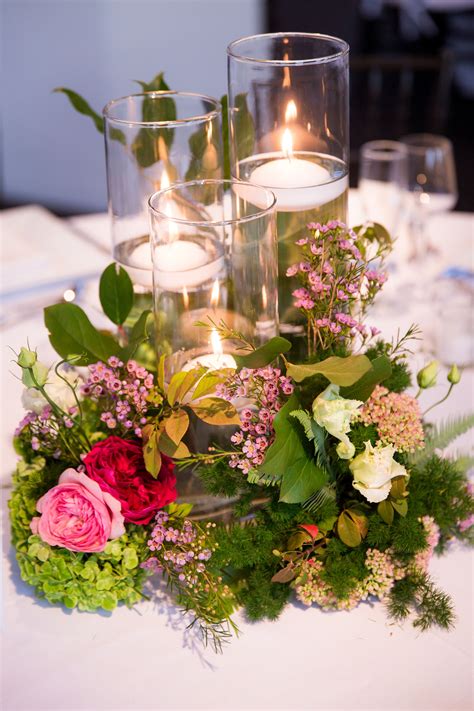 Garden Inspired Floating Candle Centerpieces