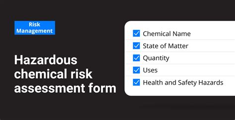 Hazardous Chemical Risk Assessment Form Frontline Data Solutions