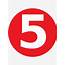 The Number 5 Big Red Dot Letters And Numbers Sticker By 