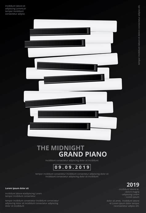 Music Grand Piano Poster Background Template Vector Illustration 536832