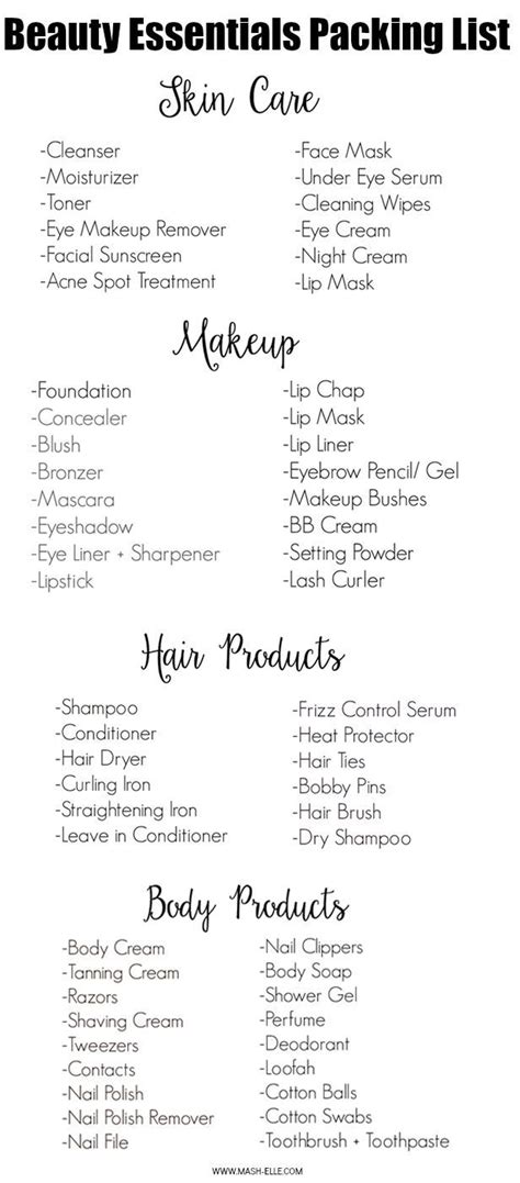 Finally A Complete Packing List Of All The Beauty Products You Could Ever Need Cilt Bakımı