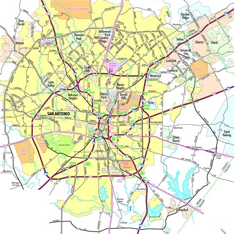 San Antonio Zip Code Map Printable