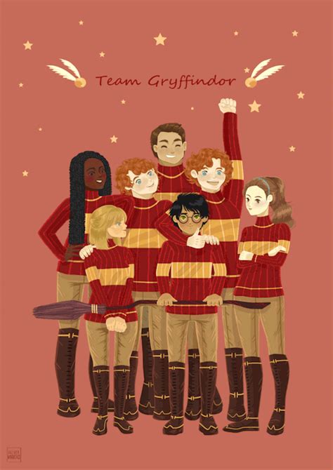 The Original Gryffindor Quidditch Team From Left To Right Angelina