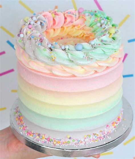 Rainbow Smash Cakes Pastel Rainbow Cake Pastel Cakes Colorful Cakes