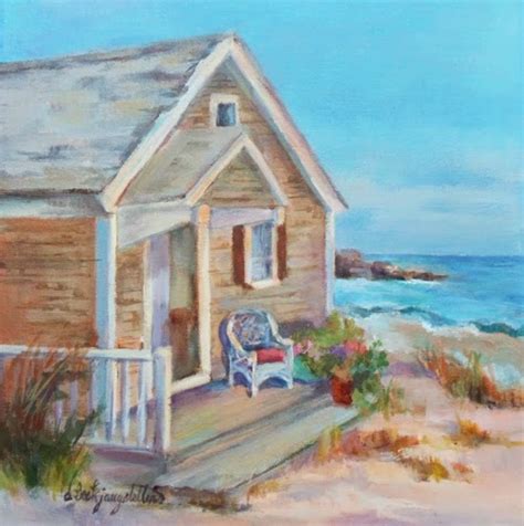 Deannas Paintings Beach Cottage Painting Beach House Art Dream