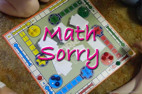 Find the answer on the game board and cover it with a counter. Math Sorry~Multi Aged and Abled Math Game ...