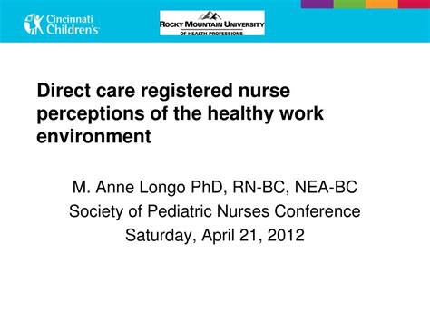 Ppt Direct Care Registered Nurse Perceptions Of The Healthy Work