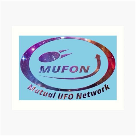 Mufon Mutual Ufo Network Logo With Incorporated Starfield Art Print