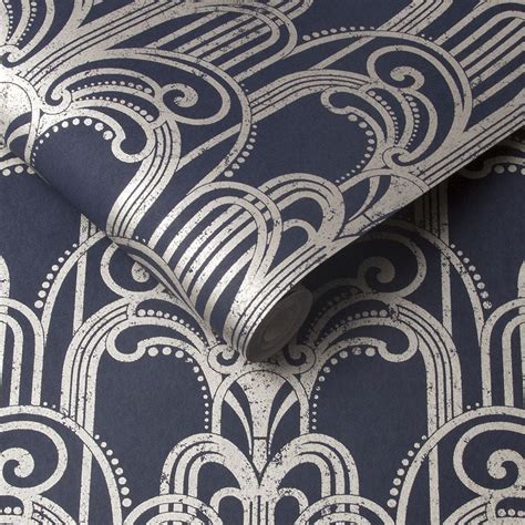 Art Deco By Graham And Brown Midnight Wallpaper Wallpaper Direct