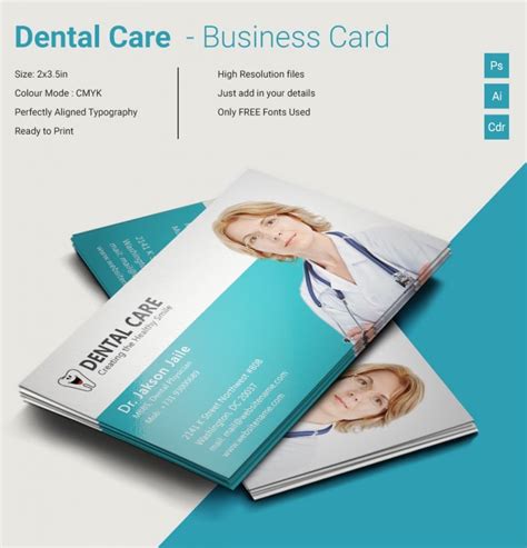 Dentist And Dental Clinic Business Card Template 40 Free Psd Format