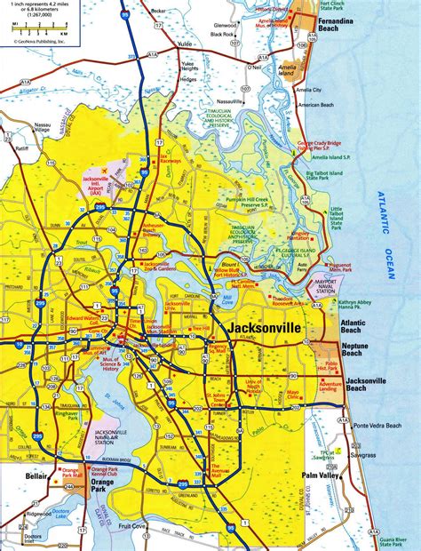 City Map Of Jacksonville Fl Jacksonville City Limits Map Florida Usa