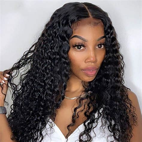 Glueless 360 Lace Frontal Wig Curly Full Lace Front Human Hair Wigs Pre
