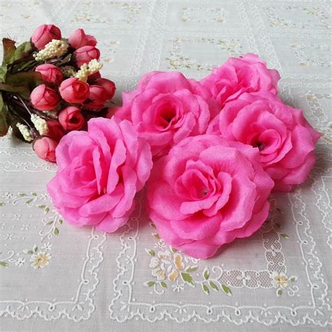 8cm Silk Roses Heads Artificial Silk Flower 30pcs For Wedding Etsy