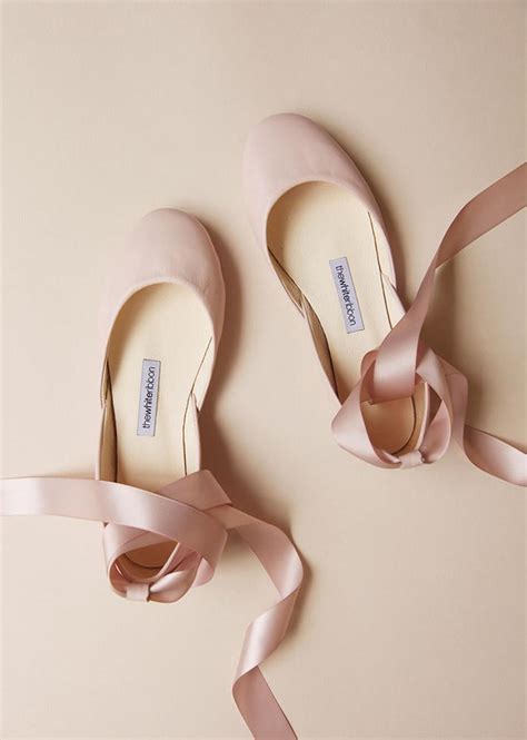 The Blush Wedding Ballet Flats With Satin Ribbons Ready To Etsy Pink