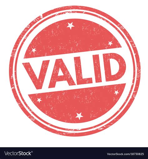 Valid Grunge Rubber Stamp Royalty Free Vector Image