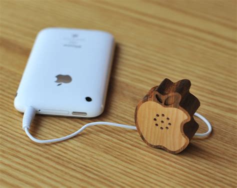Apple Logo Makes Appearance As Tiny Wooden Speaker Technabob