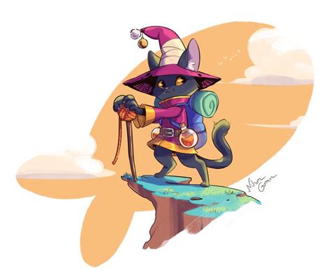 Wizard Cat By Nilson Gomes Character Design Animation Fantasy
