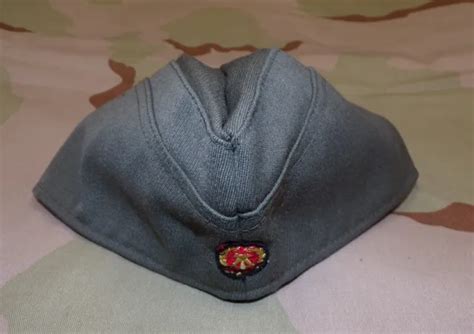 Original East German Army Nva Field Grey Enlisted Mans Side Cap Size