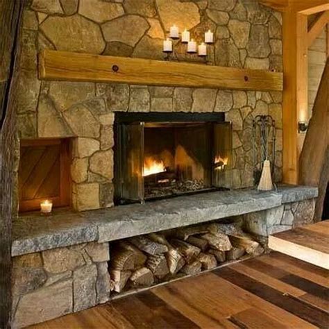 20 Fireplace With Wood Storage Built In