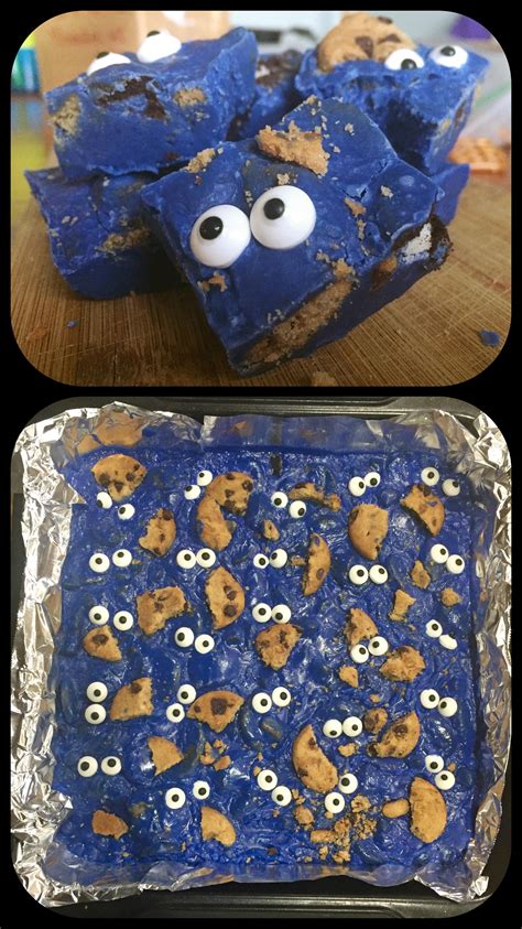 Homemade Cookie Monster Fudge Rfood