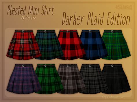Pleated Mini Skirt Darker Plaid Edition Tumblr Exclusive By