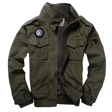 Mens Military Style Jackets Pilot Coat 101st Airborne Division Coats