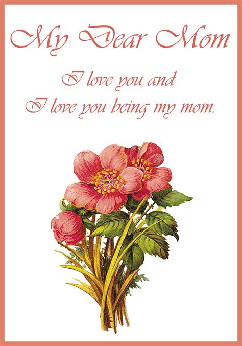 Send mother's day ecards with beautiful pictures, inspiring scripture and encouraging words to show your mom just how much you love her and to say happy mother's day! 17 Mother's Day Greeting Cards - Free Printable Greeting Cards