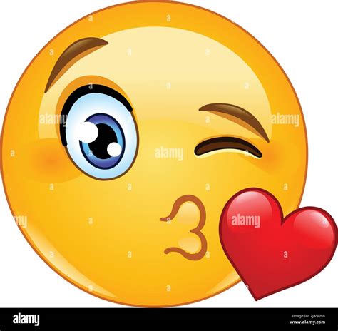 Wink Kiss Face Clipart Emoji Winking Emoticon Blowing Kiss Heart Emoji