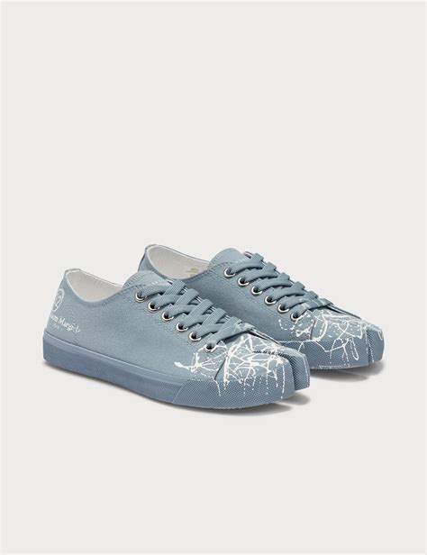 Maison Margiela Canvas Tabi Low Top Sneakers In Blue Lyst