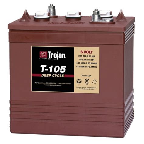 Battery Trojan T 105 Trojan Battery 6v Lead Acid Batteries
