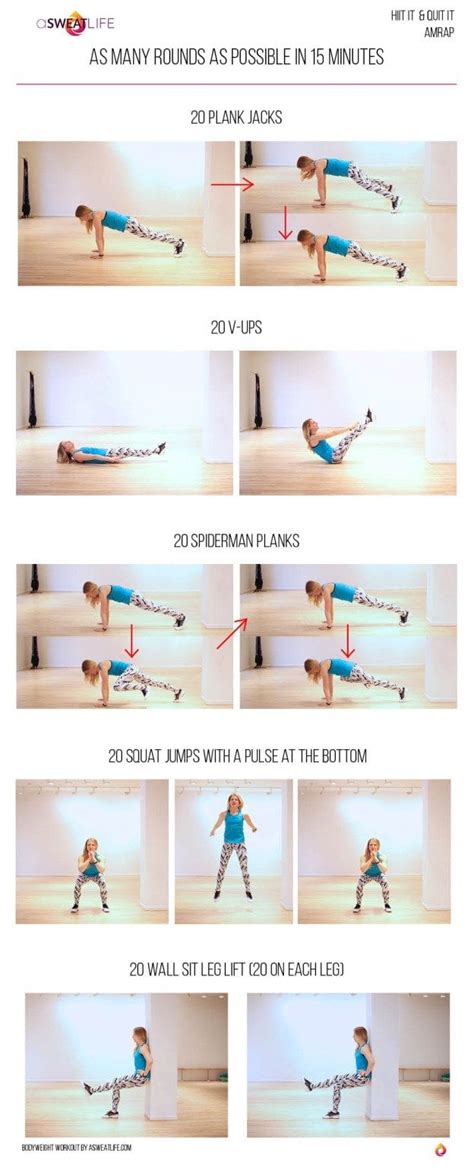 Your Body Weight Workout As Many Rounds As Possible Asweatlife