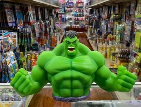 Angry Green Hulk Busted Bank Molded Coin Piggy Bank Ebay